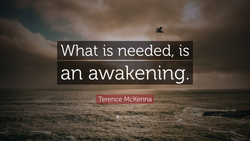 Terence McKenna Quote: “What is needed, is an awakening.”
