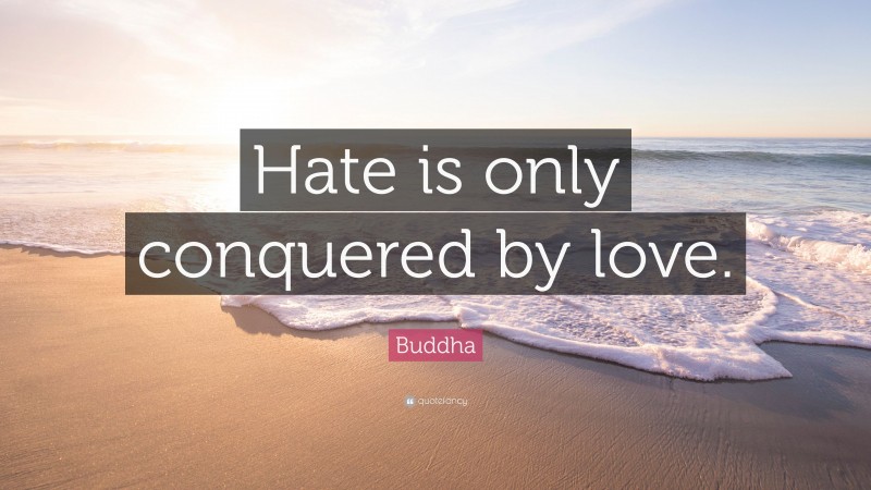 Buddha Quote: “Hate is only conquered by love.”