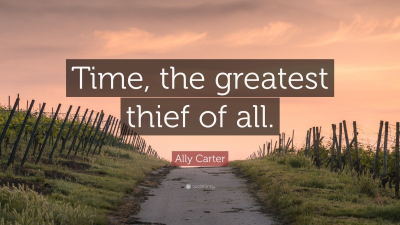 Ally Carter Quote: “Time, the greatest thief of all.”