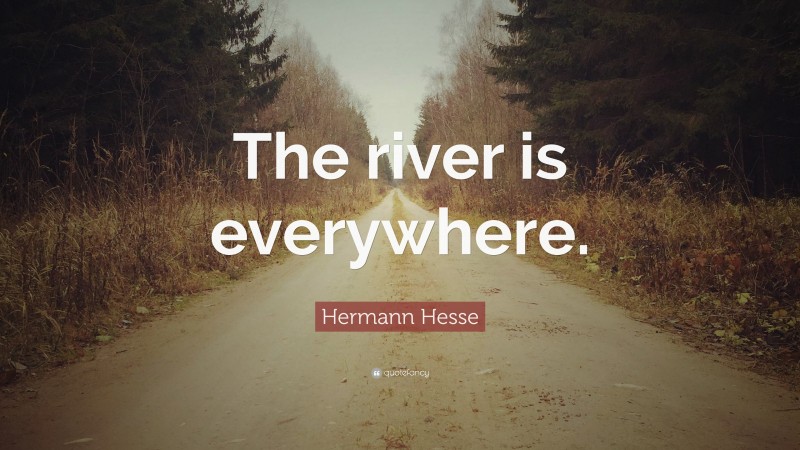 Hermann Hesse Quote: “The river is everywhere.”