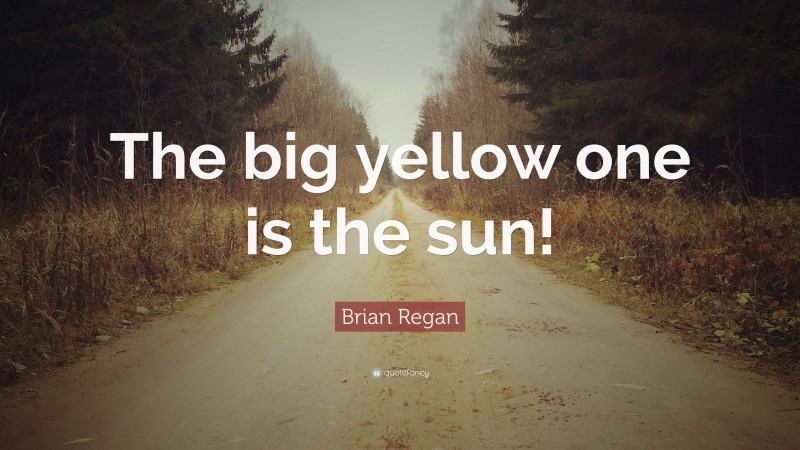 Brian Regan Quote: “The big yellow one is the sun!”