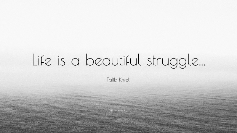 Talib Kweli Quote: “Life is a beautiful struggle...”