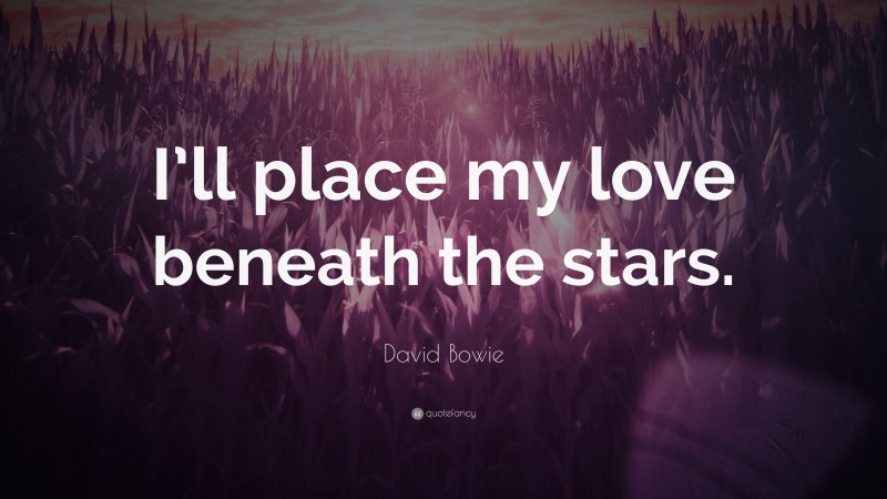 David Bowie Quote: “I’ll place my love beneath the stars.”