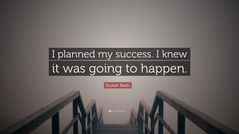 Erykah Badu Quote: “I planned my success. I knew it was going to happen.”