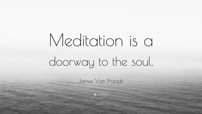 James Van Praagh Quote: “Meditation is a doorway to the soul.”
