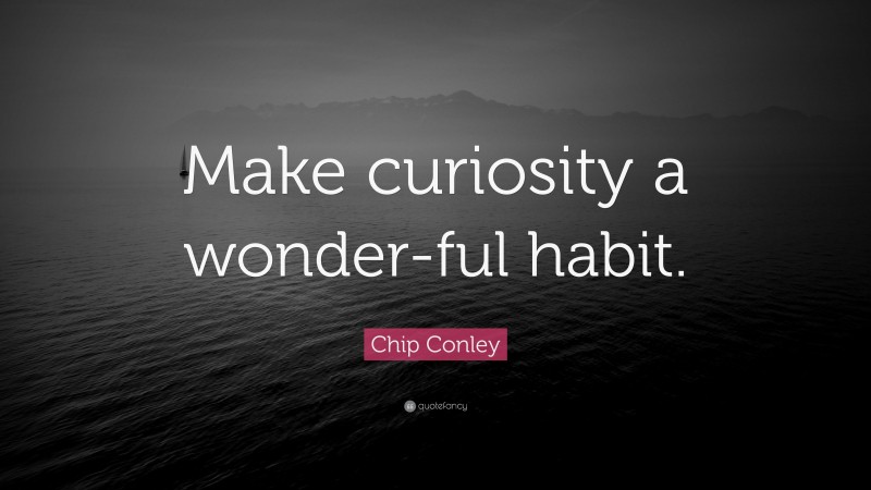 Chip Conley Quote: “Make curiosity a wonder-ful habit.”