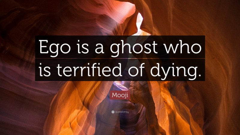 Mooji Quote: “Ego is a ghost who is terrified of dying.”