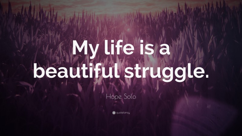 Hope Solo Quote: “My life is a beautiful struggle.”
