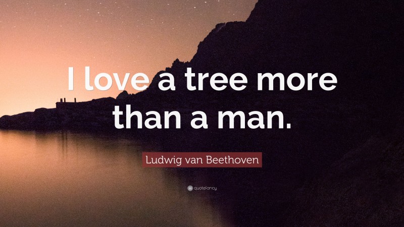 Ludwig van Beethoven Quote: “I love a tree more than a man.”