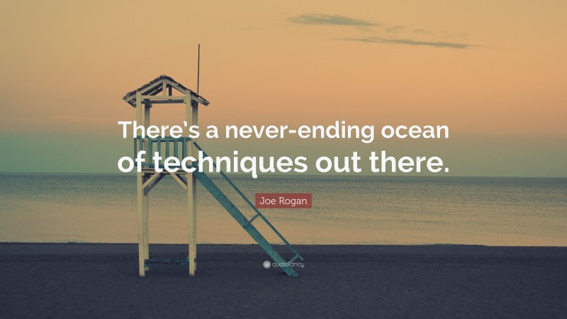 Joe Rogan Quote: “There’s a never-ending ocean of techniques out there.”