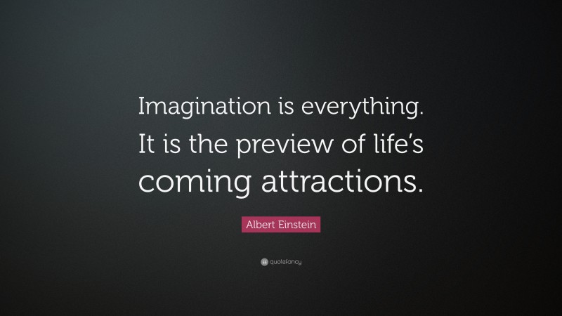 Albert Einstein Quote: “Imagination is everything. It is the preview of ...