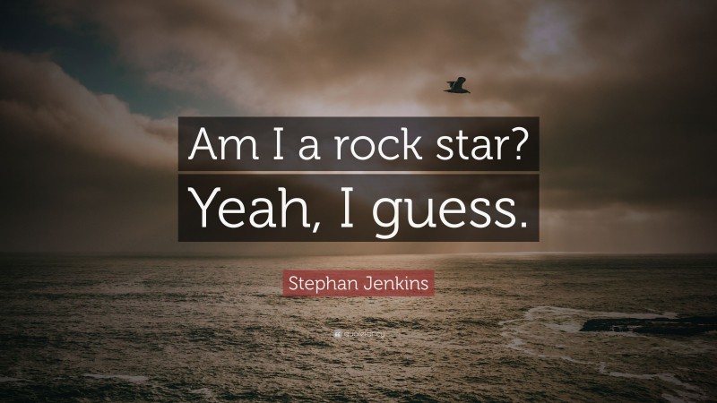 Stephan Jenkins Quote: “Am I a rock star? Yeah, I guess.”