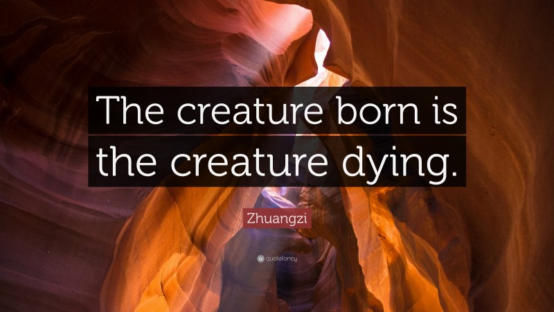 Zhuangzi Quote: “The creature born is the creature dying.”