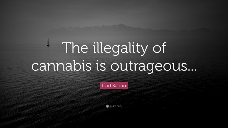 Carl Sagan Quote: “The illegality of cannabis is outrageous...”