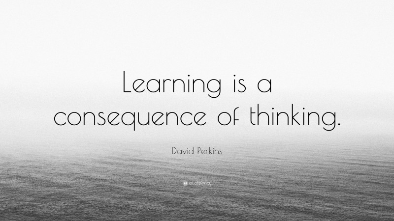 David Perkins Quote: “Learning is a consequence of thinking.”