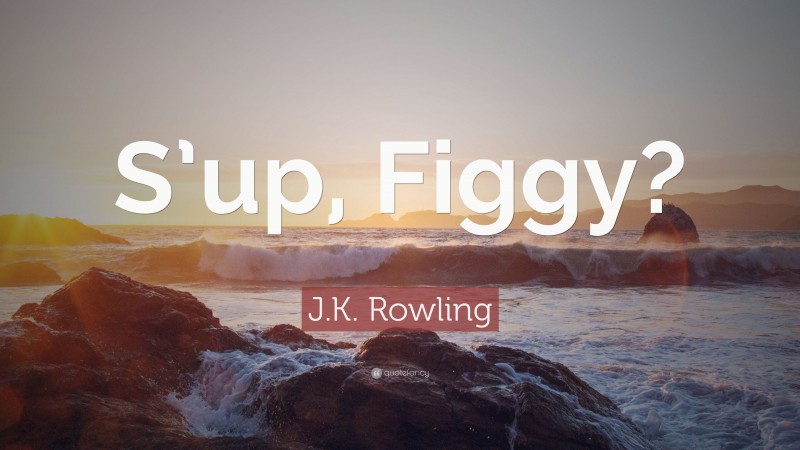J.K. Rowling Quote: “S’up, Figgy?”