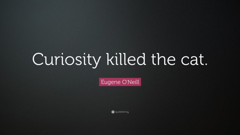 Eugene O'Neill Quote: “Curiosity killed the cat.”