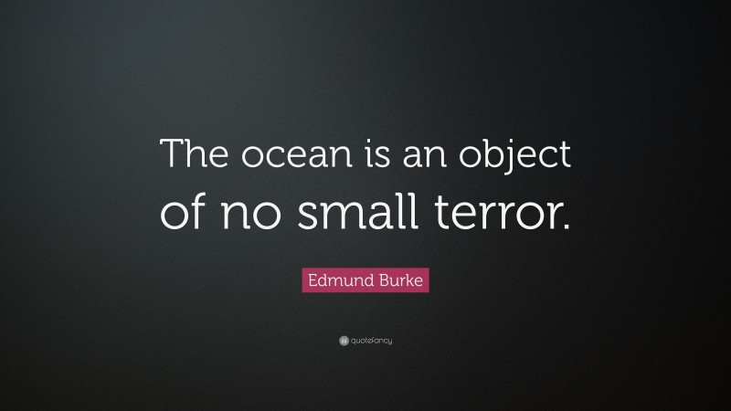 Edmund Burke Quote: “The ocean is an object of no small terror.”