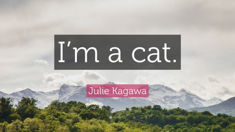 Julie Kagawa Quote: “I’m a cat.”