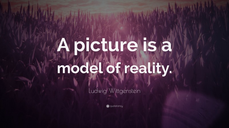 Ludwig Wittgenstein Quote: “A picture is a model of reality.”