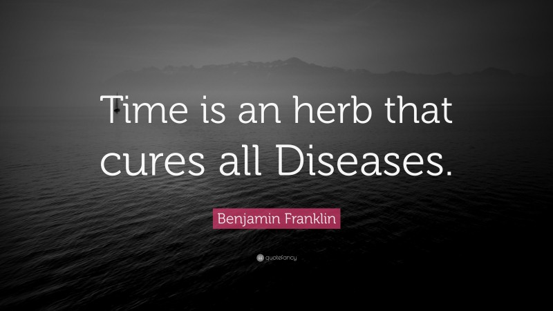 Benjamin Franklin Quote: “Time is an herb that cures all Diseases.”