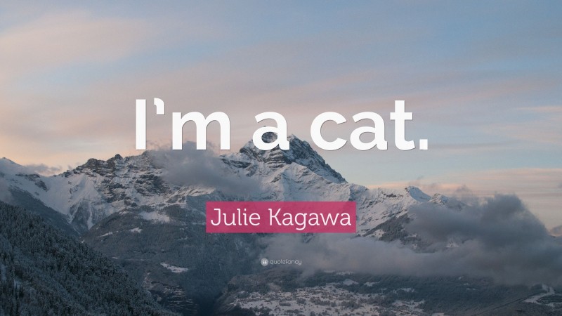 Julie Kagawa Quote: “I’m a cat.”