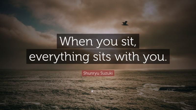 Shunryu Suzuki Quote: “When you sit, everything sits with you.”