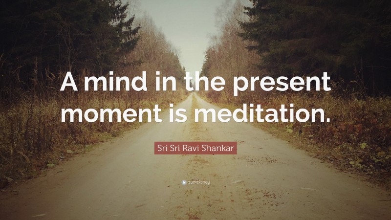Sri Sri Ravi Shankar Quote: “A mind in the present moment is meditation.”