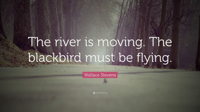 Wallace Stevens Quote: “The river is moving. The blackbird must be flying.”
