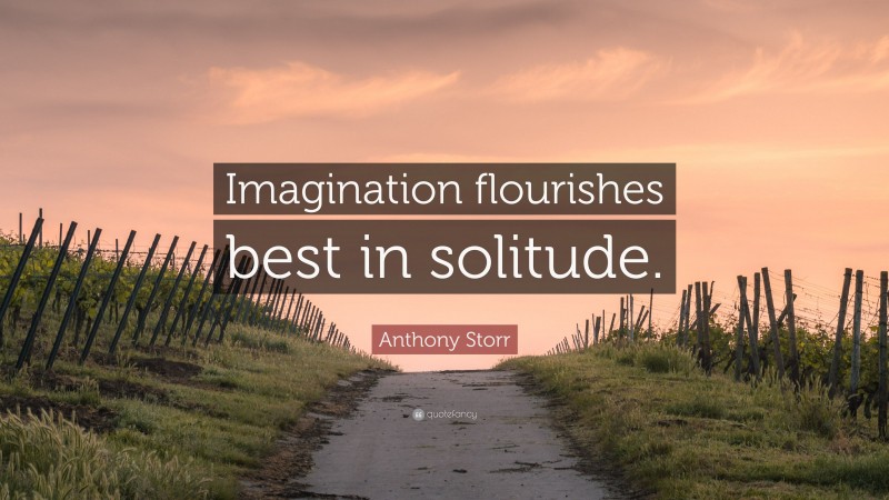 Anthony Storr Quote: “Imagination flourishes best in solitude.”