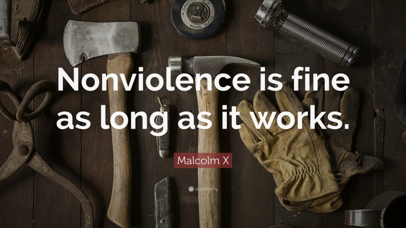 Malcolm X Quote: “Nonviolence is fine as long as it works.”