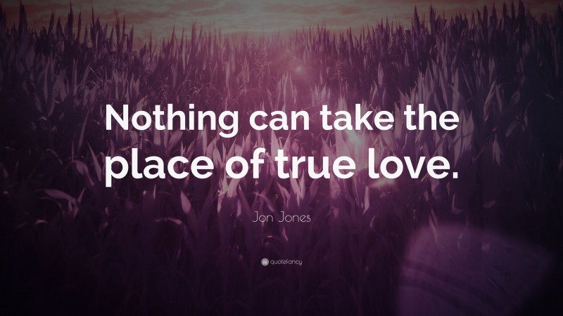 Jon Jones Quote: “Nothing can take the place of true love.”