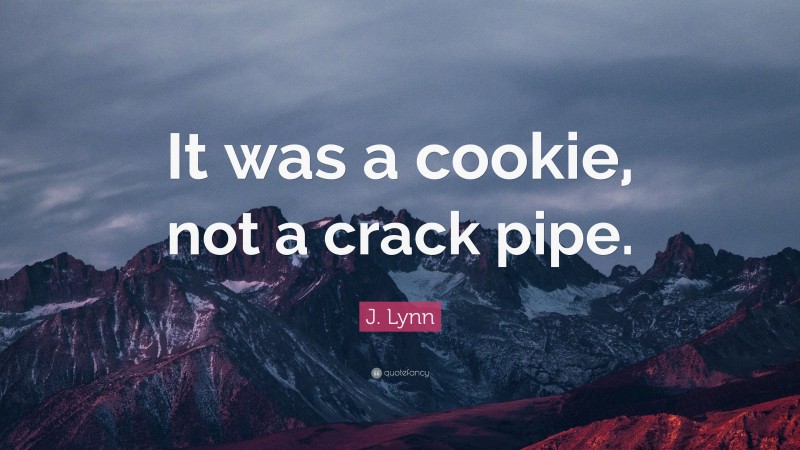 J. Lynn Quote: “It was a cookie, not a crack pipe.”