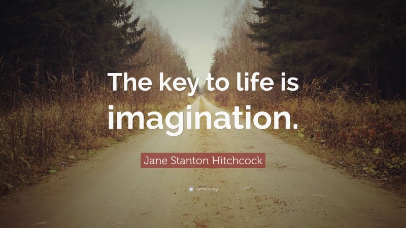 Jane Stanton Hitchcock Quote: “The key to life is imagination.”