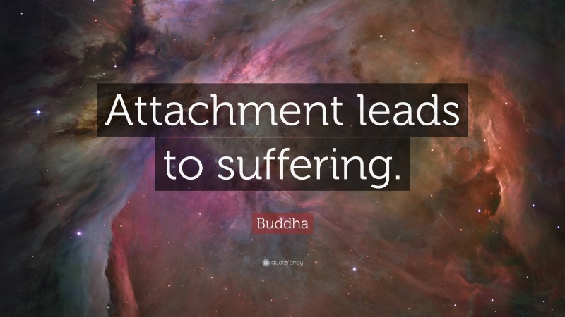 Buddha Quote: “Attachment leads to suffering.”