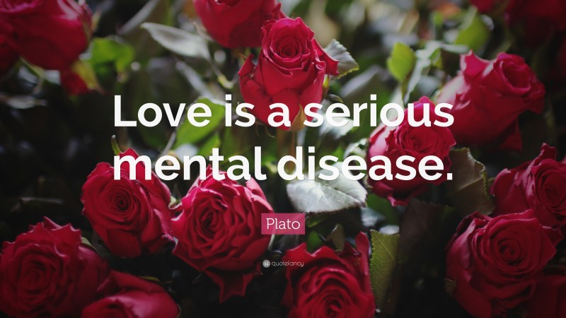 Plato Quote: “Love is a serious mental disease.”
