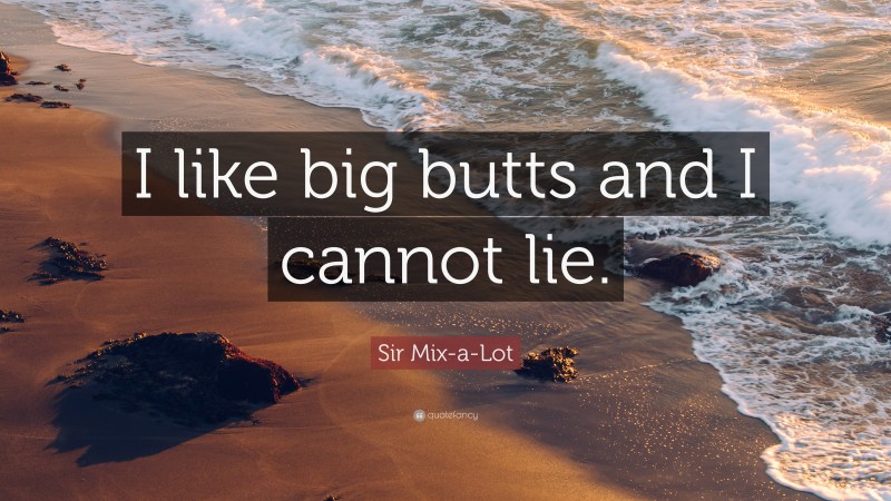 Sir Mix A Lot Quote I Like Big Butts And I Cannot Lie”