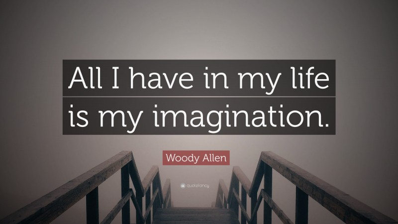 Woody Allen Quote: “All I have in my life is my imagination.”