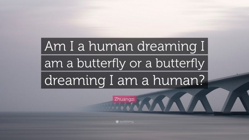 Zhuangzi Quote: “Am I a human dreaming I am a butterfly or a butterfly dreaming I am a human?”