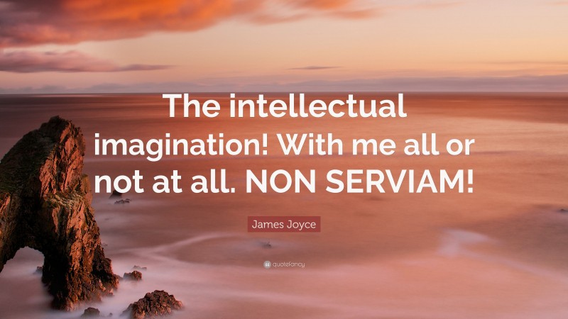 James Joyce Quote: “The intellectual imagination! With me all or not at all. NON SERVIAM!”