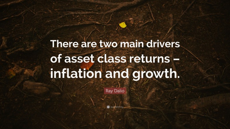 Ray Dalio Quote: “There are two main drivers of asset class returns – inflation and growth.”