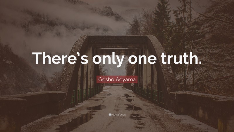 Gosho Aoyama Quote: “There’s only one truth.”