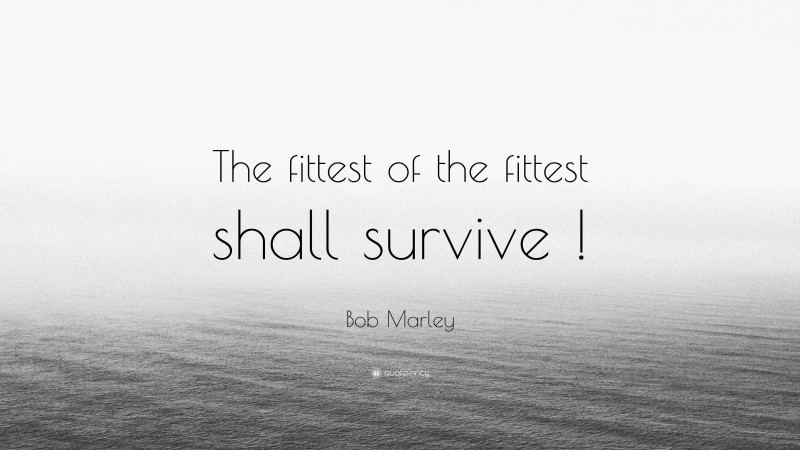 Bob Marley Quote: “The fittest of the fittest shall survive !”