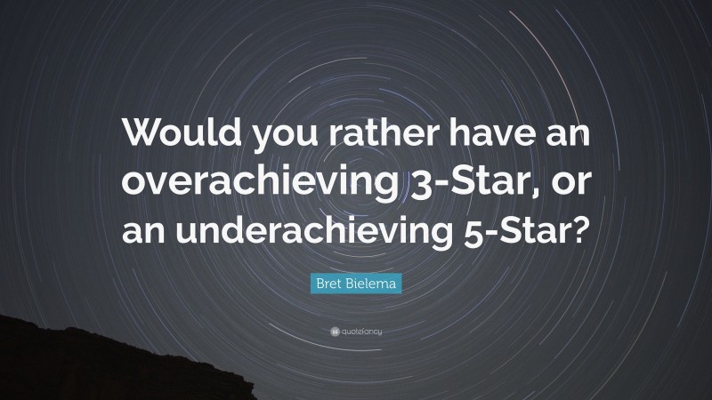 Bret Bielema Quote: “Would you rather have an overachieving 3-Star, or an underachieving 5-Star?”