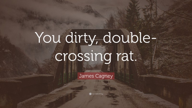 James Cagney Quote: “You dirty, double-crossing rat.”