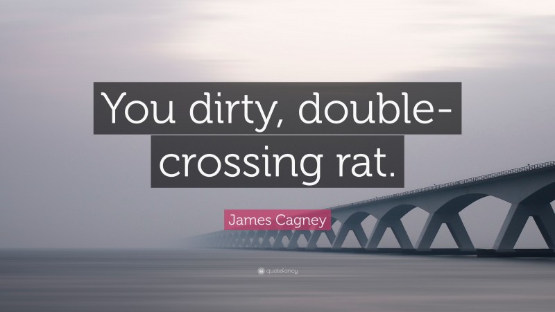 James Cagney Quote: “You dirty, double-crossing rat.”