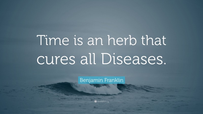 Benjamin Franklin Quote: “Time is an herb that cures all Diseases.”