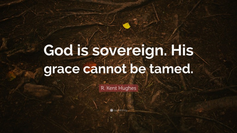 R. Kent Hughes Quote: “God is sovereign. His grace cannot be tamed.”