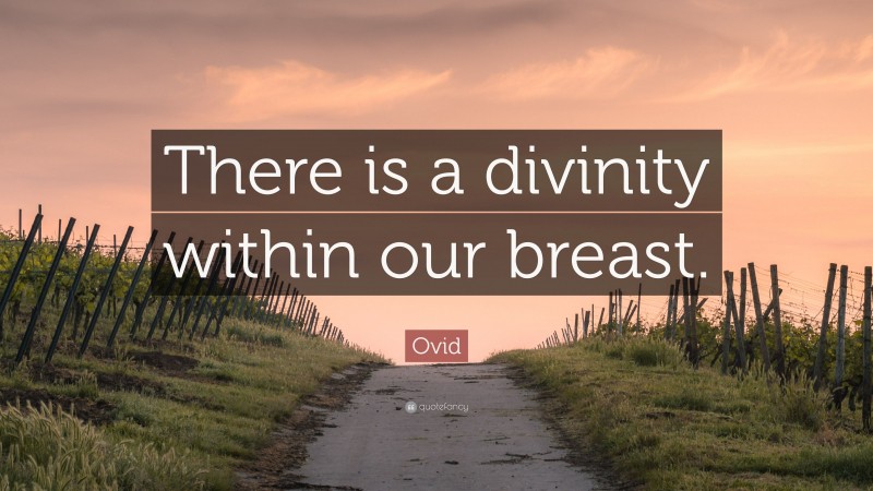 Ovid Quote: “There is a divinity within our breast.”