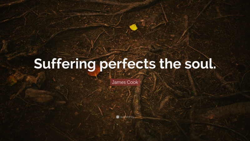 James Cook Quote: “Suffering perfects the soul.”